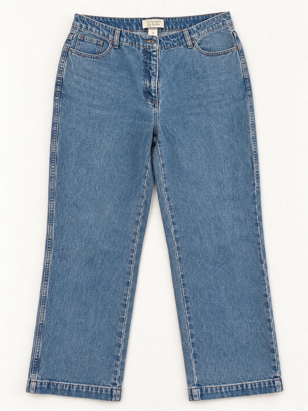 Christopher & Banks Mid Blue Straight Ankle Jeans